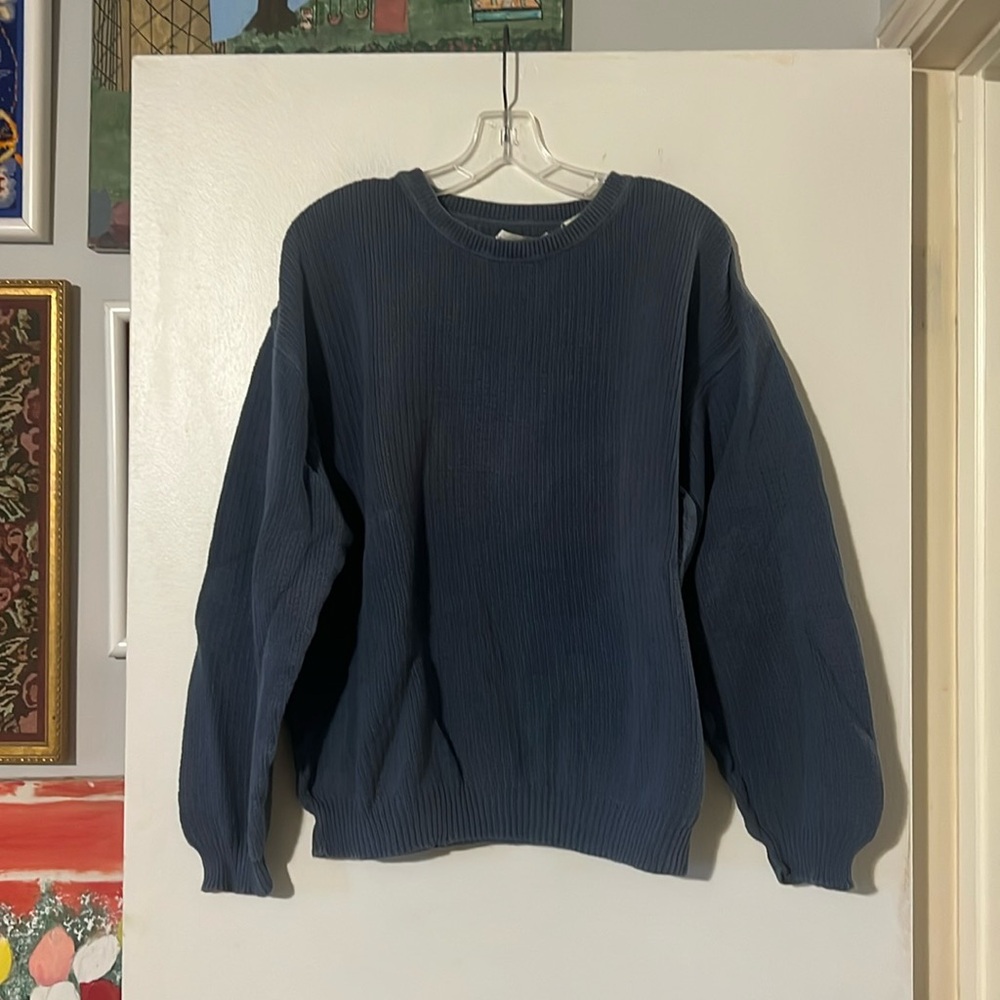 Joseph Abboud blue crew neck sweater 100% cotton